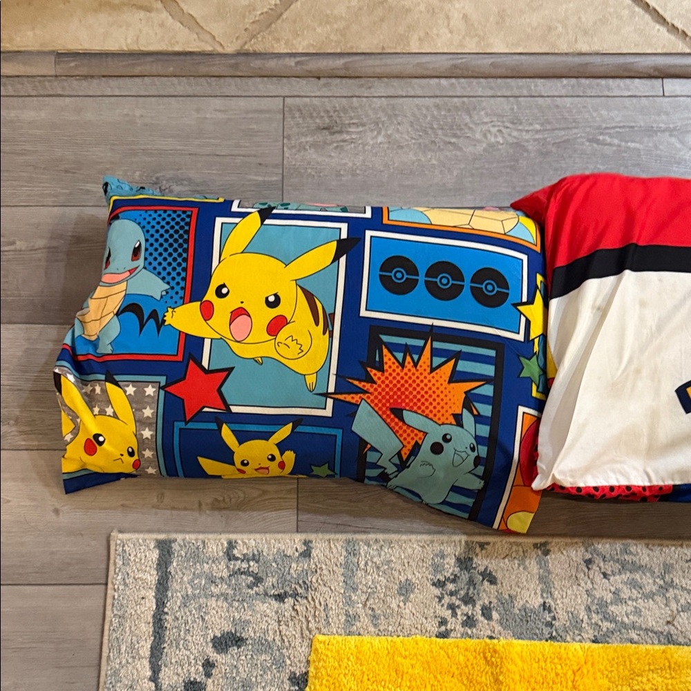 Pokemon Kids Pillowcase - Blue and Yellow